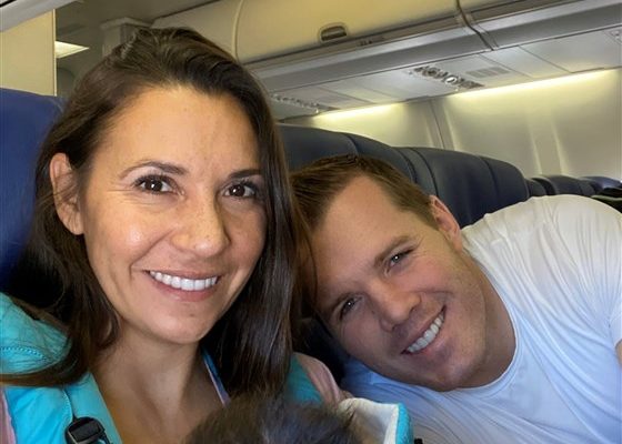 Impromptu baby shower on a plane?! It happened to this couple bringing home their adopted baby!