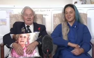 Veteran Cries Over Gift Of Pillow With Late Wife’s Face On It