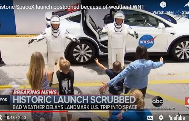 NASA/SpaceX Postponed Until Saturday Due To Weather