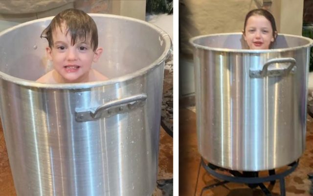 Mom Bathes Children in a Pot During Winter Storm [VIDEO]