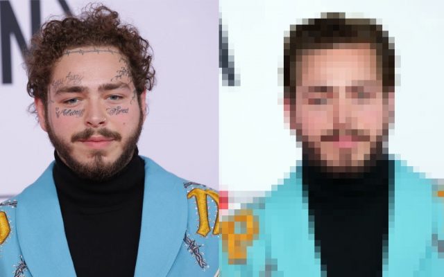 Post Malone with NO face tat’s