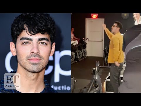 Joe Jonas Crashes spinning class