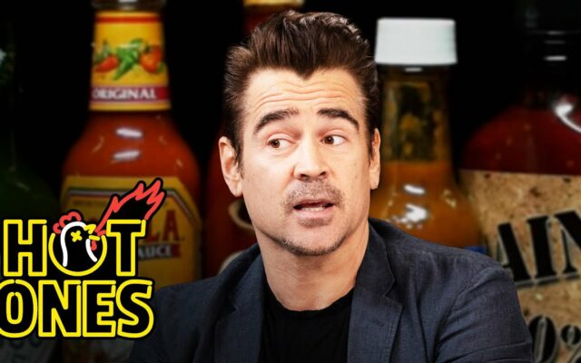Colin Farrell takes on The Hot Ones Challenge.
