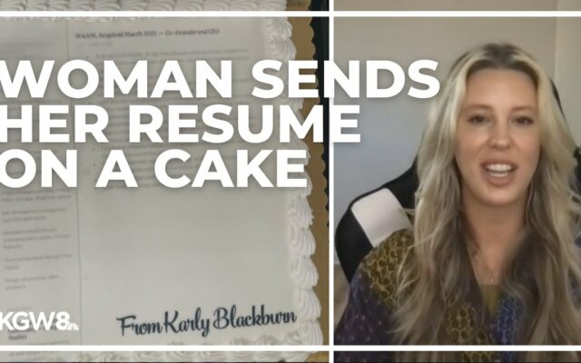 Woman Prints Resume On Cake To Apply For Job